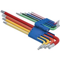 Laser Laser 7873 9 piece Colour Coded Star Key Set - Ball End